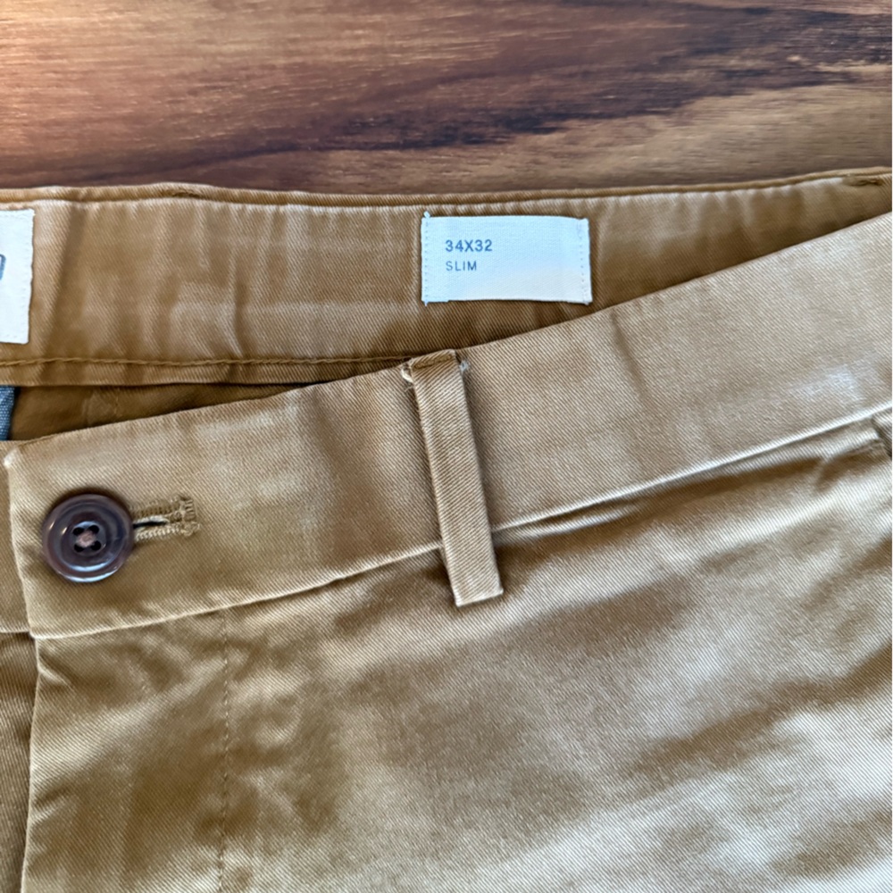 GAP Tan Chinos Classic Fit Cotton Twill - Picture 4 of 4